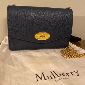 Mulberry Darley, navy blue crossbody bag